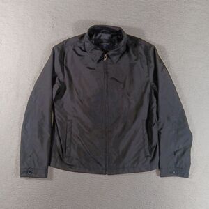 Banana Republic Jacket Mens Medium Black Harrington Bomber Performance Golf